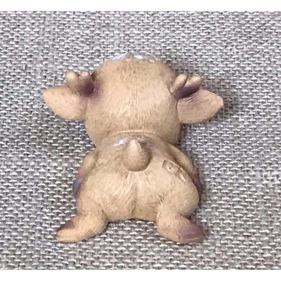 Elf Deer Resin Figurine Lying Flat Storybook Fairytale Fantasy Whimsical Kitsch - Picture 3 of 5